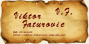 Viktor Faturović vizit kartica